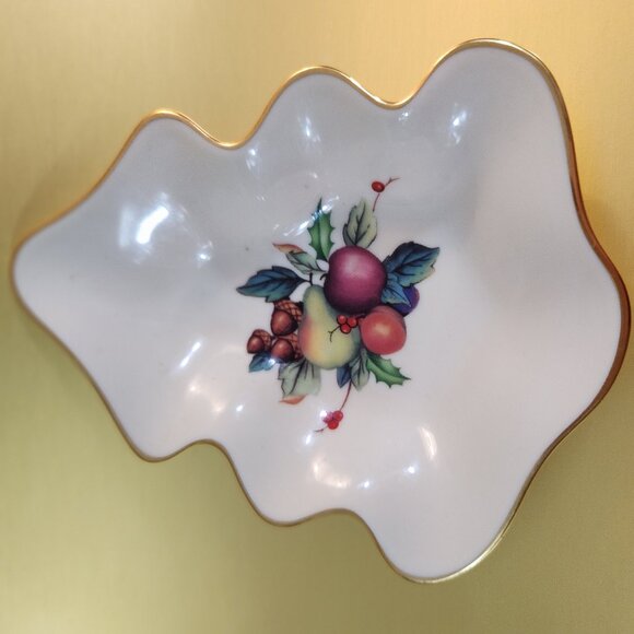 VTG LENOX DEMENTION COLLECTION HOLIDAY TARTAN CANDY NUT DISH TREE SHAPE - Picture 3 of 4